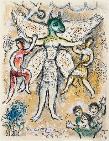 Lithograph Chagall - L'Odyssée, Planche XLI