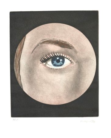 Etching And Aquatint Magritte - L'oeil - 1968