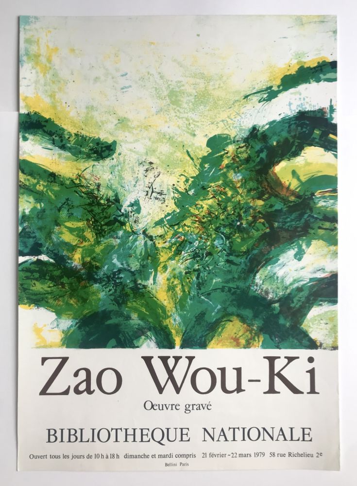 Poster Zao - L'oeuvre gravé / Bibliothèque Nationale