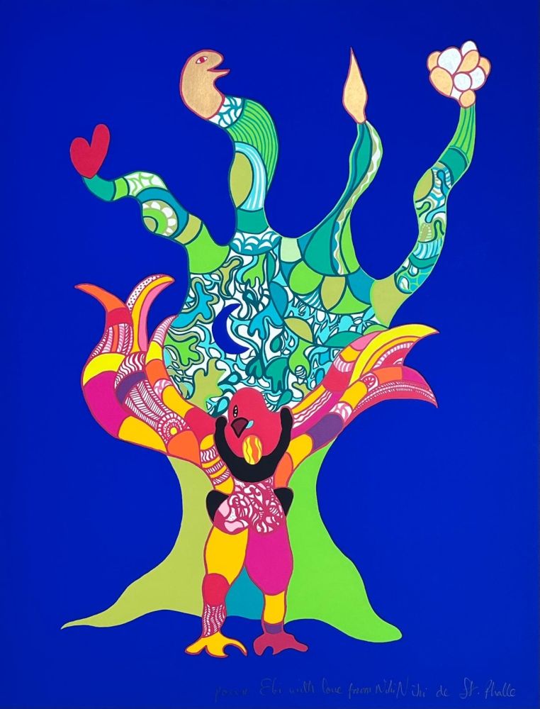 Screenprint De Saint Phalle - L'oiseau amoureux 