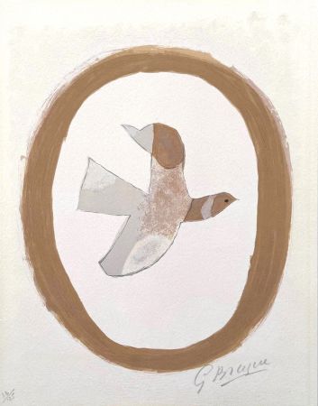 Lithograph Braque - L'oiseau des sables 