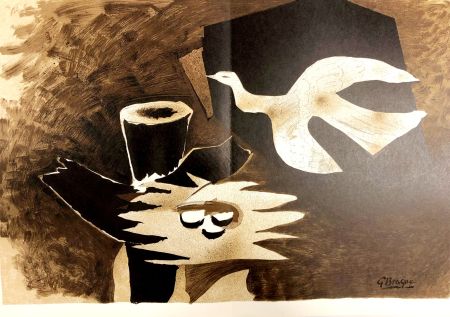 Lithograph Braque - L'oiseau et son nid