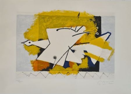Lithograph Braque - L'oiseau jaune 