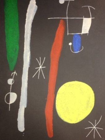 Lithograph Miró - L'Oiseau Solaire - L'Oiseau Lunaire - Étincelles 