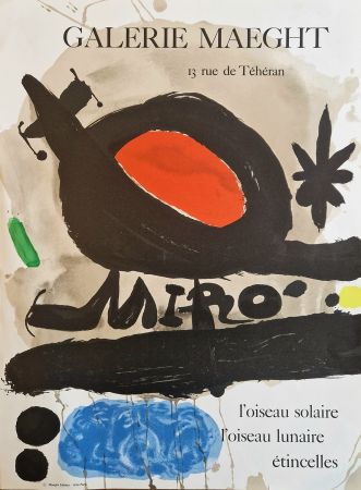 Poster Miró - L'oiseau solaire, l'oiseau lunaire, énticelles