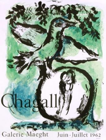 Lithograph Chagall - L'Oiseau Vert