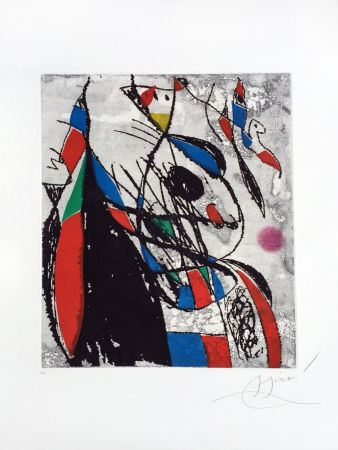 Etching And Aquatint Miró - L'Oiseleur et sa Compagne