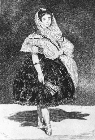 Etching And Aquatint Manet - Lola de Valencia