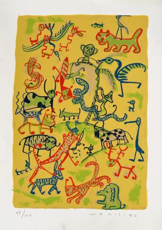 Screenprint Mariscal - Los animales del estudio