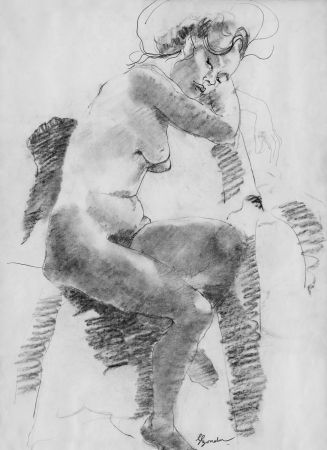 Lithograph Bonabel - Louis-Ferdinand Céline - Litographie Originale / Original Lithograph - Autoportrait/Self-portrait - 1958