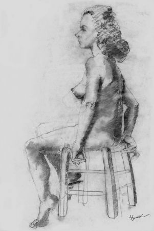 Lithograph Bonabel - Louis-Ferdinand Céline - Litographie Originale / Original Lithograph - Nu Feminin / Female Nude - 1938
