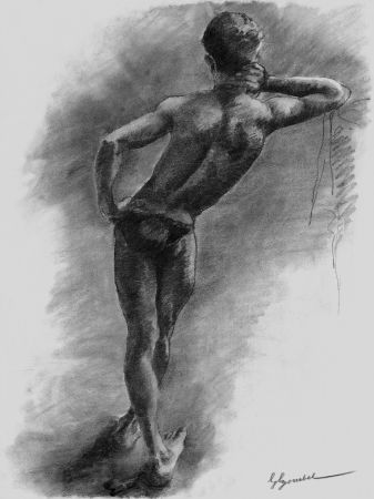Lithograph Bonabel - Louis-Ferdinand Céline - Litographie Originale / Original Lithograph - Nu Masculin / Male Nude 1938