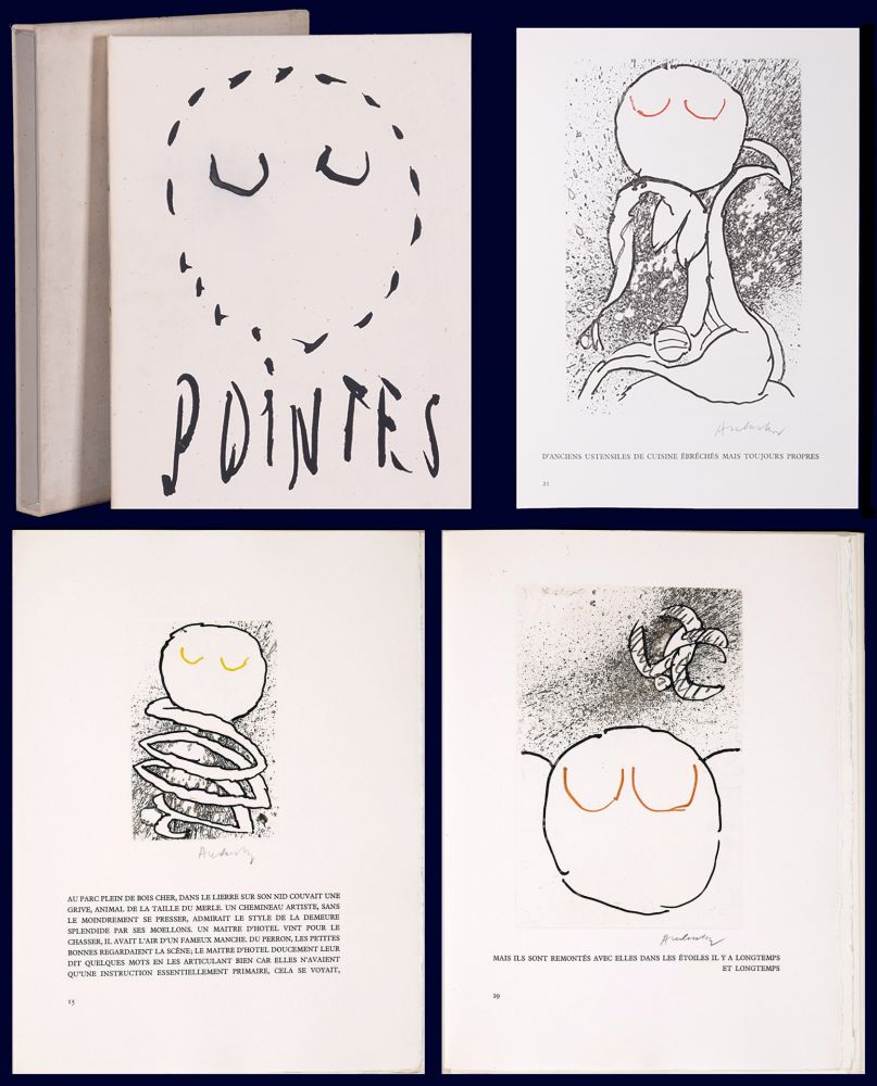 Illustrated Book Alechinsky - Louis Scutenaire et Pierre ALechinsky : POINTES (17 gravures monogrammées) 1972.