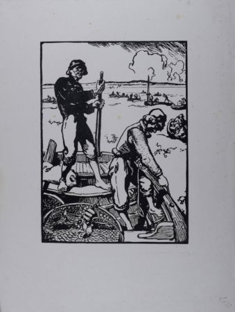 Lithograph Lepere - Loups de mer