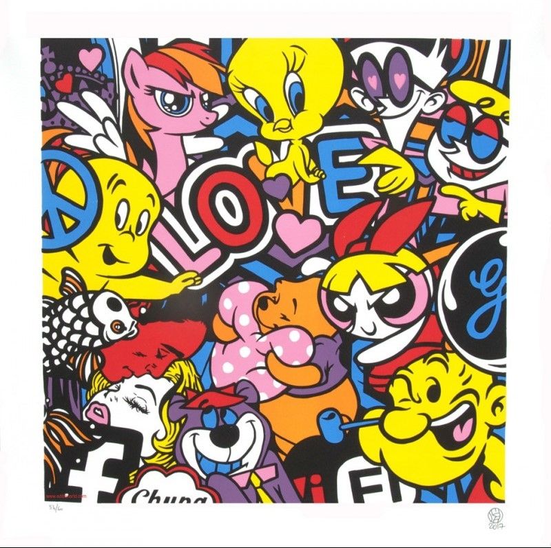 Lithograph Speedy Graphito - Love