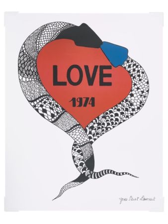 Poster Saint Laurent - Love 1974
