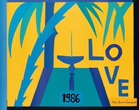 Poster Saint Laurent - LOVE 1986