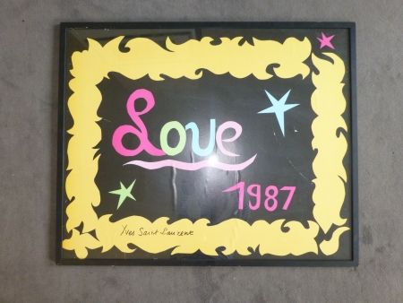 Poster Saint Laurent - Love 1987