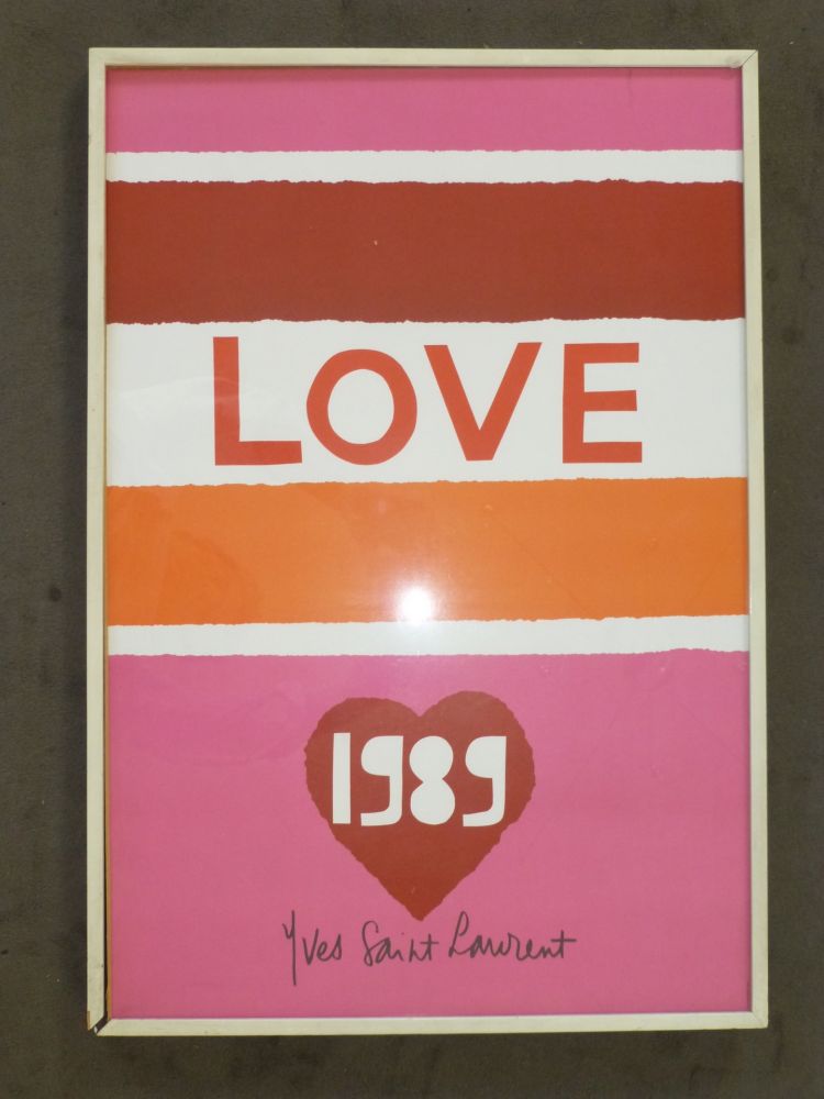Poster Saint Laurent - Love 1989