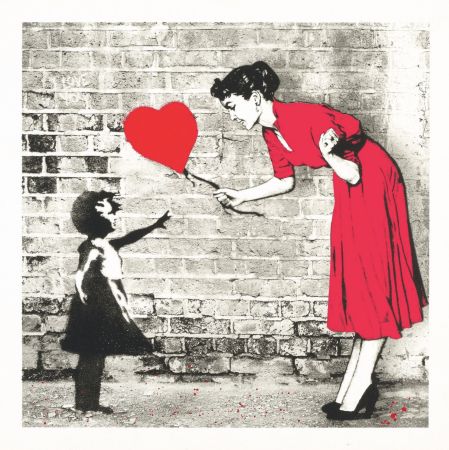 Screenprint Mr Brainwash - Love Catcher (Red)