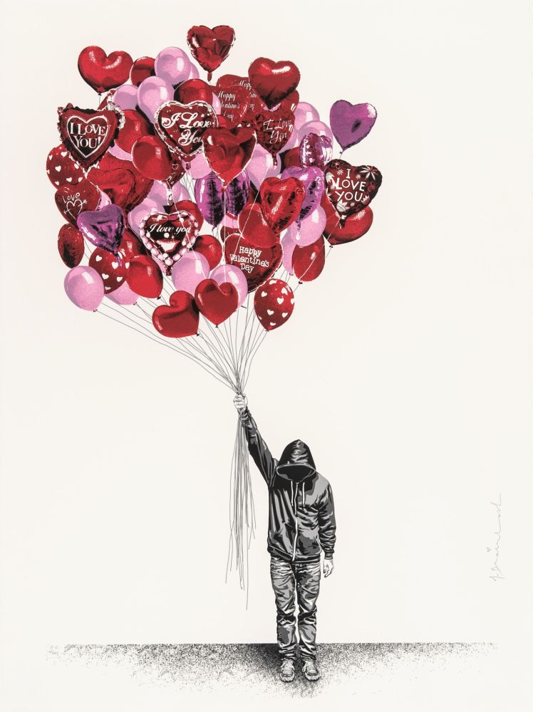 Screenprint Mr Brainwash - Love Is In The Air