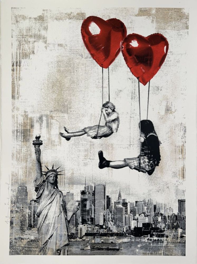 Screenprint Mr Brainwash - Love Is In the Air (New York)