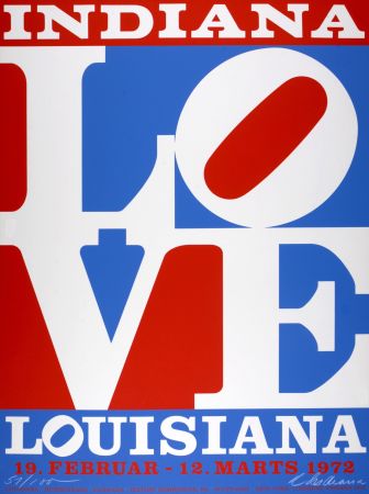 Screenprint Indiana - Love, Louisiana, 1972