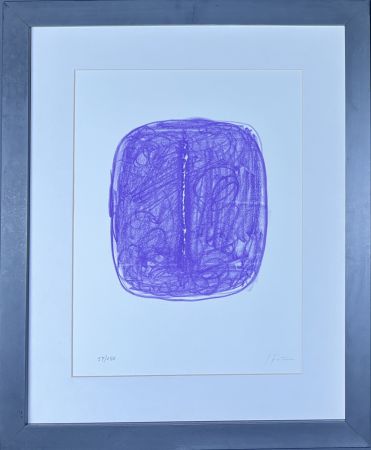 Lithograph Fontana - Lucio Fontana (1899-1968) - Concetto Spaziale - 1967 - Lithograph with hand-cut central slash incision