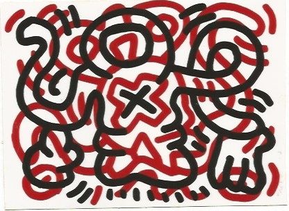Lithograph Haring - Ludo - 3