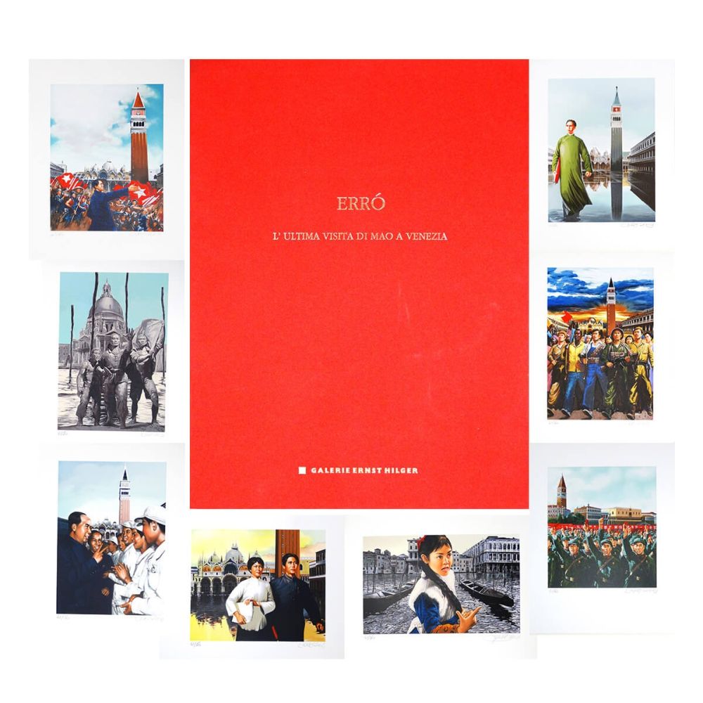 Lithograph Erro - L'ultima visita di  Mao a Venezia - complete portfolio