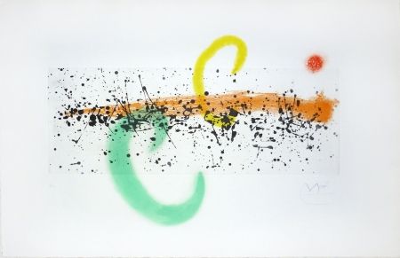 Etching Miró - Lune et vent