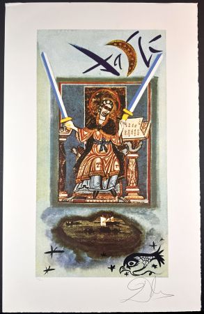 Lithograph Dali - Lyle Stuart Tarot Prints Two of Swords