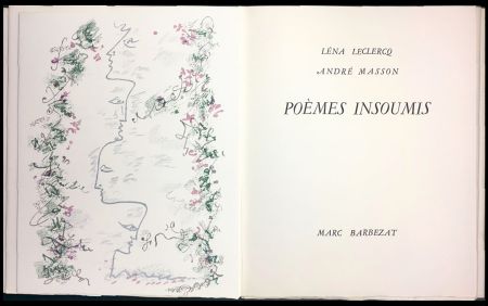 Illustrated Book Masson - Léna Leclercq. POÈMES INSOUMIS. 8 lithographies en couleurs (1963)
