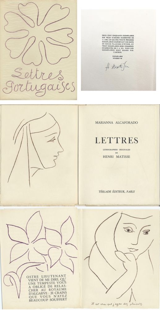 Illustrated Book Matisse - M. ALCAFORADO : LETTRES PORTUGAISES. Lithographies originales de Henri Matisse (1946)