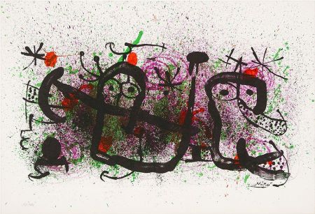 Lithograph Miró - Ma de Proverbis