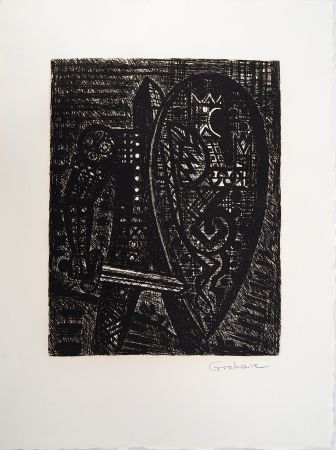 Engraving Gromaire - Macbeth: la révolte du chevalier