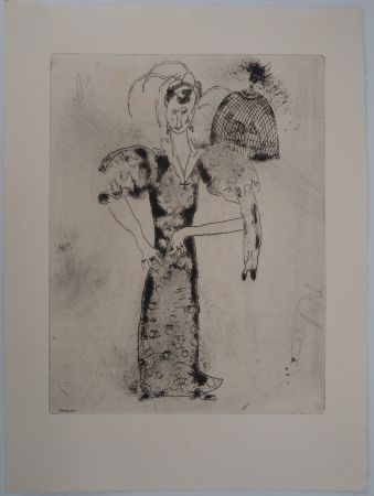 Etching Chagall - Madame Sobakévitch