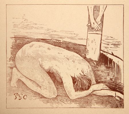 Woodcut Gauguin - Madeleine