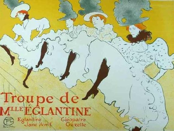 Lithograph Toulouse-Lautrec - Mademoiselle Eglantine