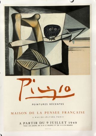Lithograph Picasso - Maison de la Pensée Française
