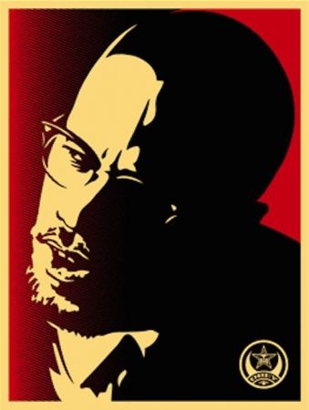Screenprint Fairey - Malcolm X Red