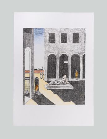 Lithograph De Chirico - Malinconia