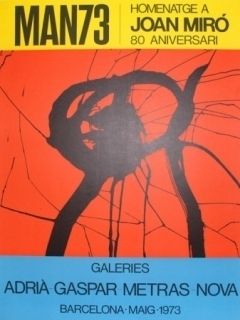 Lithograph Miró - MAN 73 