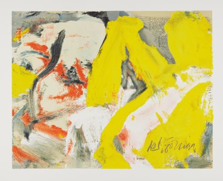Lithograph Kooning - Man and the Big Blonde