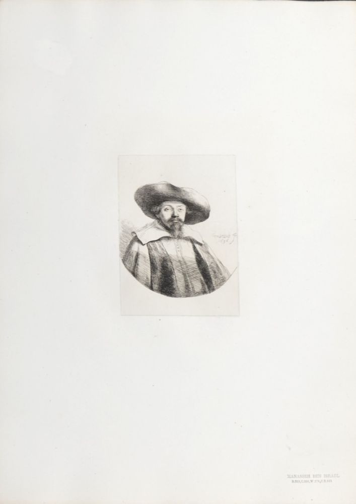 Rotogravure Rembrandt - Manasseh Ben Israel