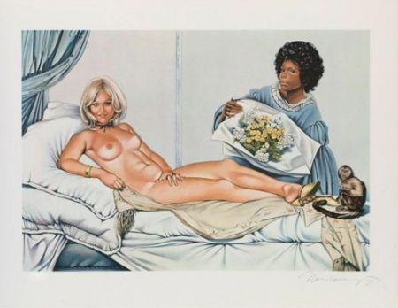 Lithograph Ramos - Manet's Olympia