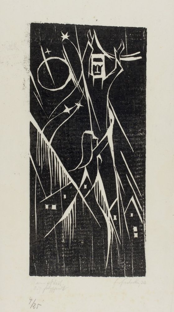 Woodcut Fuhrken - Mann und Weib (Man and Woman)