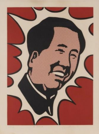 Lithograph Lichtenstein - Mao