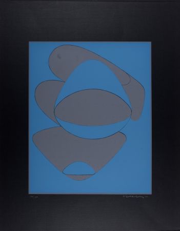 Screenprint Vasarely - Mar Caribe