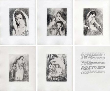Illustrated Book Laurencin - Marcel Arland.ANTARES. 5 gravures avec double suite (1944).